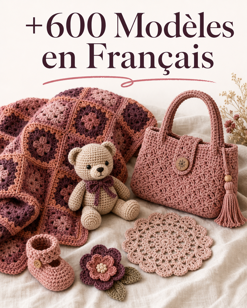 Collection de pièces au crochet — +600 modèles en français