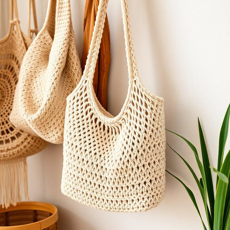 Sac au crochet suspendu